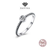 DAVINA Ladies Ella Ring Sterling Silver 925 - Women's Silver Ring S925 Love