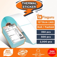 Fixguru. A6 Thermal Sticker AWB / Air Waybill / Thermal Paper Roll/Fanfold / Consignment Label / Barcode Label 100*150mm