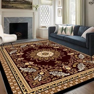 Crystal Velvet 700g/Sqm Printed Backing, 5mm Thick Rug With Elegant Brown Floral Pattern. Anti-Slip,