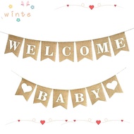 WINTE Baby Shower Decorations, Welcome Baby Banner Elegant Baby Shower, Announcement Sign for Backdr