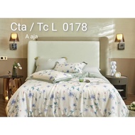 TENCEL LESSEL 40s BEDCOVER SET 180X200 BED COVER + SPREI DAN SARUNG BANTAL GULING KATUN SUTRA HALUS 