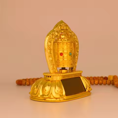 Fengshui Solar Energy Decoration Car Dashboard Ornaments Desk Windowsill Religious Scripture Tibetan