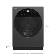 Hitachi เครื่องซักผ้า Front Loading รุ่น BD-100XGV สี Mauve Gray แถมฟรีผ้าคลุมเครื่องซักผ้า