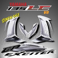 STRIPE MOTOR LC135 V8 FI EXCITER GP (14) CUSTOM BODY STICKER ( READY STOCK )