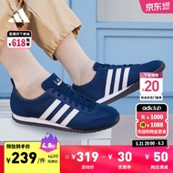 adidas「冰淇淋T头鞋」VS JOG 2.0复古休闲鞋男女阿迪达斯轻运动 学院藏青蓝/白色/黑色 38