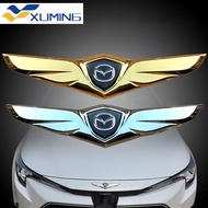 XM For Mazda Car Front Hood Ornaments Bonnet Metal Decoration Logo Angel Wings Stickers fit 3 2 CX-30 CX-3 CX-8 BT-50 CX-5 6 BIANTE CX-30 CX-8 Accessories