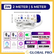 𝐆𝐋𝐎𝐁𝐀𝐋 𝐏𝐑𝐎 Extension Wayar Soket Plug Socket Trailling Socket Plug Extension SIRIM Approved Pemyambu