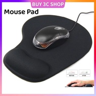 Black Mouse Pad 鼠標墊 Comfort Ergonomic With Wrist Protect Soft Pad for Computer Laptop Notebook Gamin