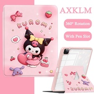 For Samsung Galaxy Tab S6 Lite 10.4'' SM-P610 P625 P613 P615 Acrylic 360° Rotation Tablet Case With 