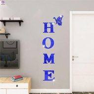 Home Letters Mirrors Wall Stickers Removable 3D Mirror Wall Decals