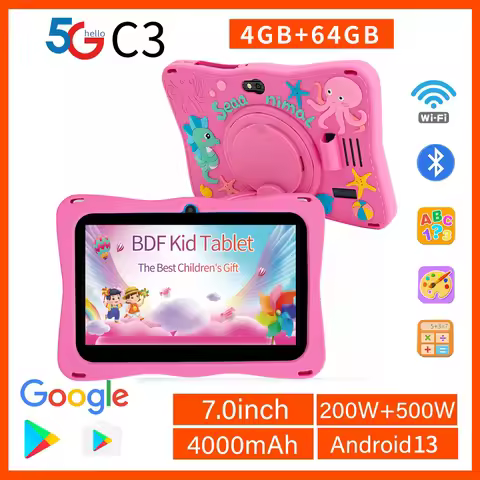New Kids Tablet 7 Inch Quad Core Android 4GB/64GB Google Play WiFi Bluetooth Cheap And Simple Childr