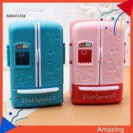 [AM] Mini Fridge Toy Cute Realistic Small Simulated Nice-looking Decorative Openable 1/12 Dollhouse Kitchen Furniture Food Toy for Micro Landscape