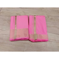 MEN'S TRADITIONAL COLOURED PATTU VESHTI WITH COPPER ZARI BORDER (8X4)