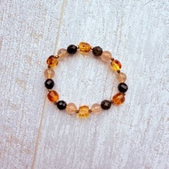 JEDIS│紅鈦晶・花珀・金曜石 手鍊