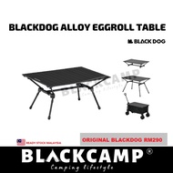 Blackdog Table 90cm Wagon Table Top Aluminium Alloy Foldable EggRoll Table Black 90cm Camping Table