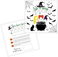You’ve Been Booed Hocus Halloween Door Signs Boo Your Neighbors Game | 25 pk 8x8” Flyers | Leave on 