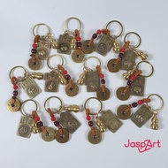 GANTUNGAN 12 SHIO KEYCHAIN MADE OF COPPER MATERIAL Lucky Coin Keychain | Pure Copper Prosperity and 