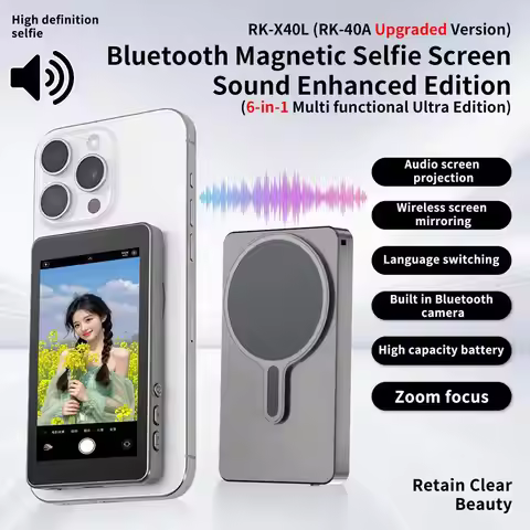 Selfie Monitor Screen Vlog Screen Magnetic Phone Vlog Phone Rear Camera For Selfie Vlog Live Stream 