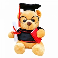 Graduation 👩‍🎓 Plush, Teddy Bear, stuffed animal toy with scroll, mortar board hat and spectacles (2