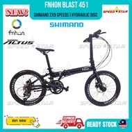 Fnhon Blast 451 Folding Bike 20" inch Basikal Lipat Shimano 18 Speeds Hydraulic Brake Litepro Bicycle Basikal