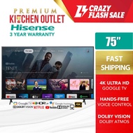 【OWN TRUCK DELIVERY】Hisense 75 Inch 4K UHD Google TV 75A6500H | Klang Valley Only | Netflix &amp; Youtube | Dolby Atmos Dolby Vision | Hisense TV Hisense Android TV 75" Hisense Smart TV 75"