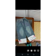 [nafdza.bdg] girls' jeans with back stitch model 3-8 years old