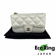 ☆ Chanel 香奈兒 White Caviar Skin Card Holder 白色粒紋小牛皮卡包 - 257026157