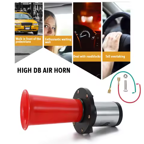 12V Vintage OO-GA Oogah Classical Horn for Model Antique Old School T- Chrome 110dB Car Motorbike 11