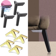 4Pcs Metal Furniture Legs 3.94inch Height Triangle Furniture Feet Heavy Duty Cabinet Sofa Support Le