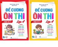 SÁCH - [Lớp 4 - Cả Năm] - (Bộ 2 quyển): - Đề cương ôn thi Toán Tiếng Việt Tiếng Anh Khoa Học Lịch Sử