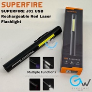 SUPERFIRE J01 Mini Flashlight & Laser Pointer 4 in 1 (UV/LED/COB/RED) With Indicator Light Pen Torch