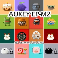 【Case Home】For AUKEY EP-M2 Case Trendy Cartoon Series Soft Silicone Earphone Case Casing NO.1
