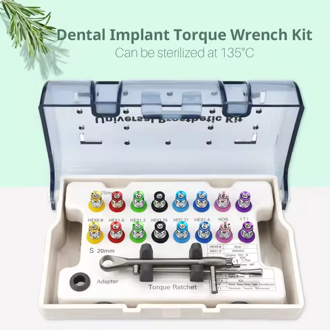 Dental Universal Implant Torque Screwdrivers Wrench Dental Implant Restoration Tool Kit 10-70NCM