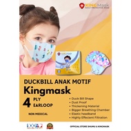 KINGMASK Masker DUCKBILL Anak Mix 4Ply Isi 50pcs Original