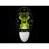LED Stereo Night Light Yellow 110V 0.3W Made In Taiwan BSMI Certification