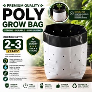 PolyBag Tanaman Berkualiti Tinggi & Tahan Lama (Size:16x16) Putih+Hitam