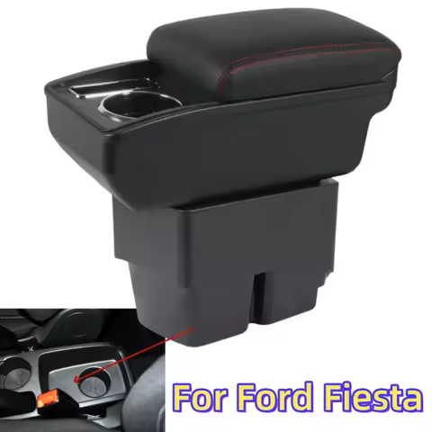 For Ford Fiesta Armrest box For Ford Fiesta MK7 Car Armrest 2009-2017 Storage box Automobile Modifie