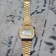 casio vintage A168WG-9W gold stainless steel band women watch