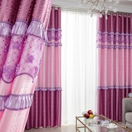 Curtain Finished Curtain Bedroom Living Room and Dormitory Rental Curtain Special Offer Door Curtain Hook Hanging Curtai