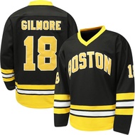 Happy Gilmore #18 Jersey บอสตัน Adam Sandler 1996ภาพยนตร์ Ice Hockey Jersey เย็บ S-XXXL 90S Hip Hop 