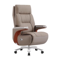 Electric Executive Chair Comfortable Reclining Executive Chair Lunch Break Genuine Leather Office Seating Home Computer Chair Ergonomic Chair