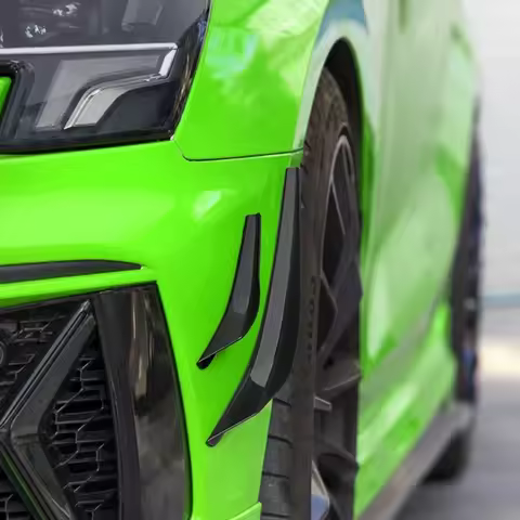 For Audi A3 S3 8Y A4 B9 A6 C8 Air Knife of Front Bar Decorative Fog Lamp Car Exterior Car Accessorie