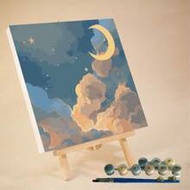 Adult Beginner Digital Oil Painting, 20"X20" / 30"X30" Canvas, Includes 2 Paintbrushes, Acrylic Pain