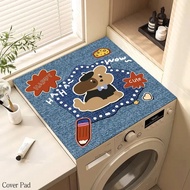 Cartoon Puppy Sunscreen Washing Machine Cover Pad Diatom Mud Absorbent Protective Pad Bedside Table 