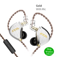 CCA C12 5BA+1DD Hybrid Metal Headset HIFI Bass Earbuds In Ear Monitor Headphones Noise Cancelling Ea