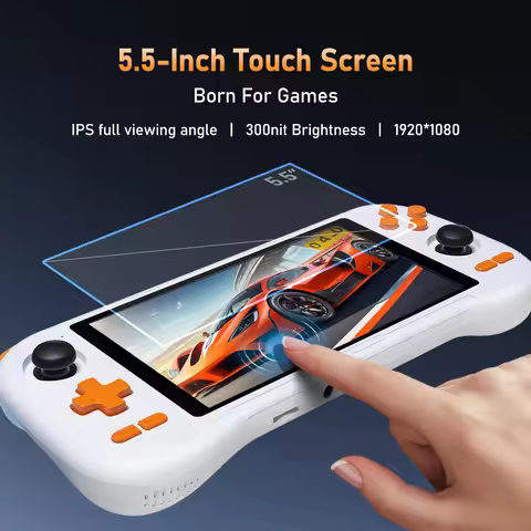 Android 14 5000mAh WIFI5 Retro Game Player KINHANK K56 Handheld Game Console 5.5'' Touch Screen 50 E