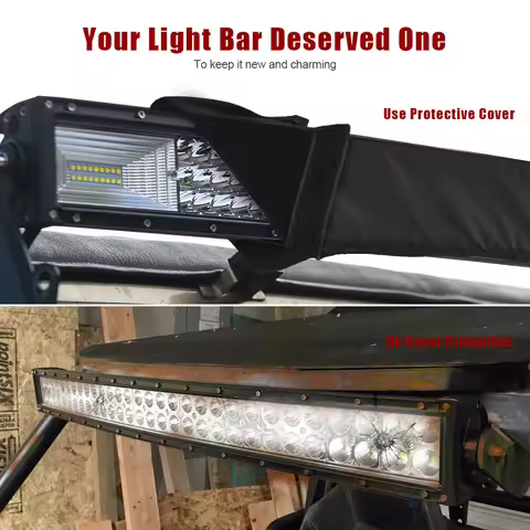 MICTUNING 22'' 32" 42'' 52'' Inch Premium Gear Sleeve Cover for Straight Curved LED Light Bars