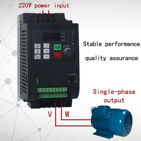 VFD AT2 0.75KW/1.5KW/2.2KW/3KW/4KW Single-Phase 220V In and Single Phase Out Frequency Converter for