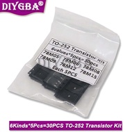 6Kinds*5Pcs=30PCS TO-252 Transistor Kit 78M05 78M06 78M08 78M09 78M12 78M15 Each 5Piece New