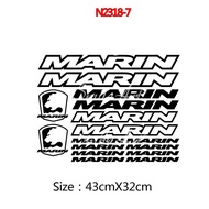 43cmX32cm Marin Bike Vinyl Decal For Bicycle Frame Decor Stickers Mtb Cycling Decal Sticker